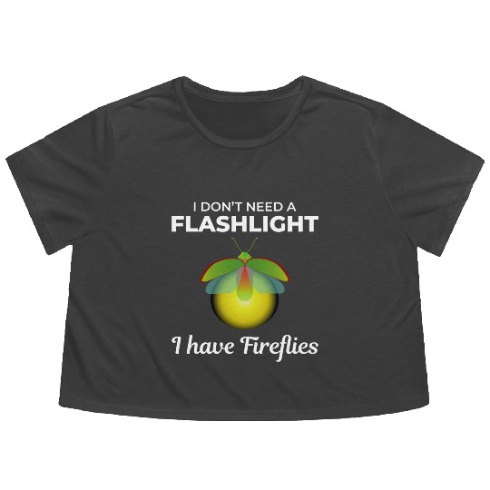 Fireflies Firefly Lightning Bug Insect Collector Flowy Cropped Tees