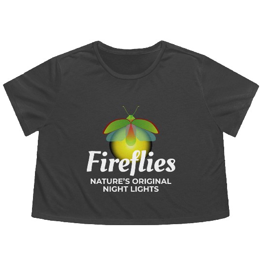 Fireflies Firefly Lightning Bug Insect Collector Flowy Cropped Tees