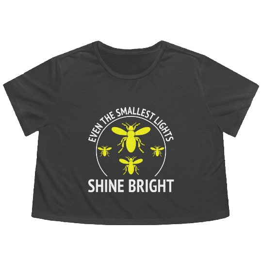 Fireflies Firefly Lightning Bug Insect Collector Flowy Cropped Tees