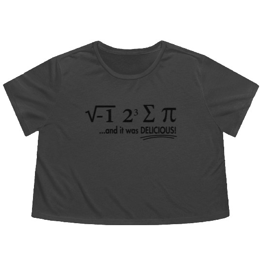 I Ate Some Pie And It Was Delicious 8 Pi Day 1WH1 Flowy Cropped Tees