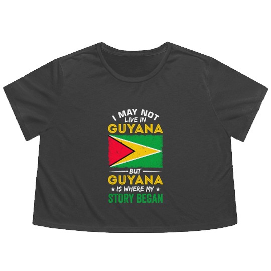 Guyana Pride Guyanese Roots Georgetown Love Flowy Cropped Tees