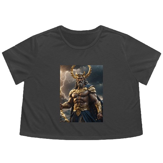 Zeus Jupiter Roman Greek God Flowy Cropped Tees