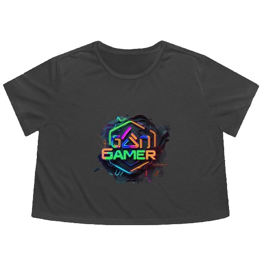 Gamer 2 Flowy Cropped Tees
