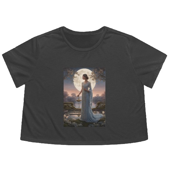 Libra Elegance: Symbol of Balance and Harmony Flowy Cropped Tees
