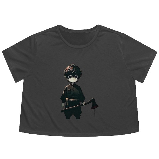 Boy & Axe Anime Flowy Cropped Tees