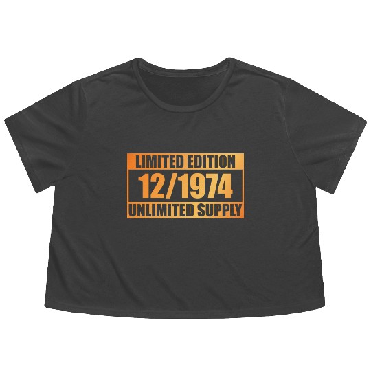 50th birthday Limited Edition - ꝏ Supply 12/1974 Flowy Cropped Tees