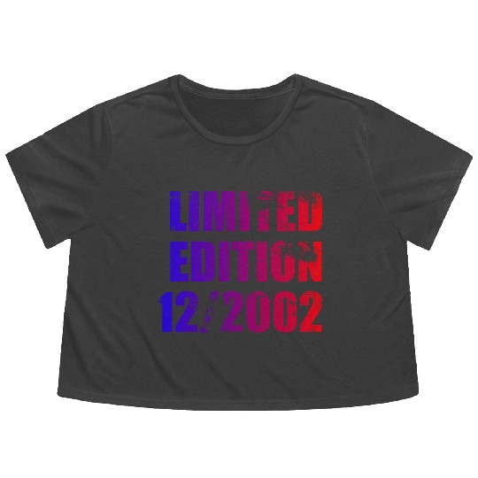22nd birthday Limited Edition 12/2002 Flowy Cropped Tees