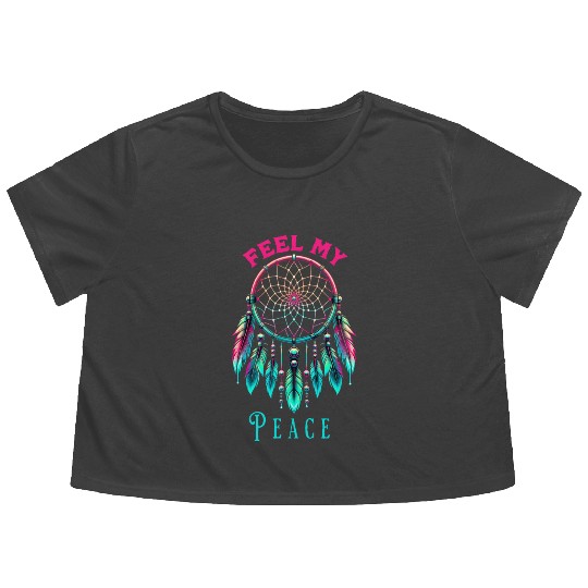 Feel My Peace Flowy Cropped Tees