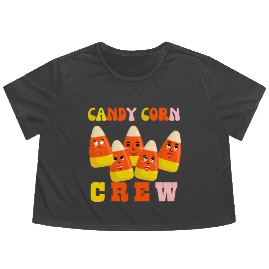 Candy Corn Crew Flowy Cropped Tees