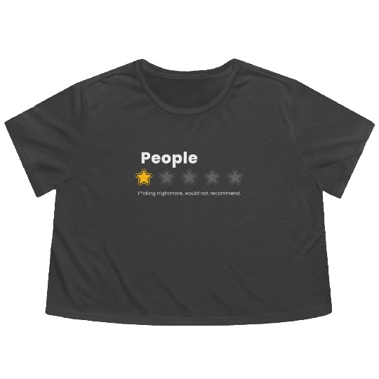 i hate people - people fcking nightmare Flowy Cropped Tees
