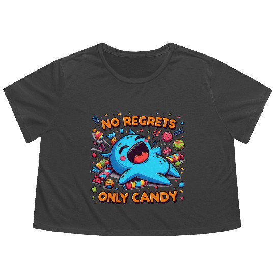 Disneyland No Regrets Only Candy Flowy Cropped Tees