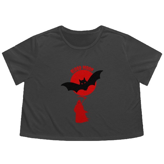 Blood Moon Majesty Flowy Cropped Tees