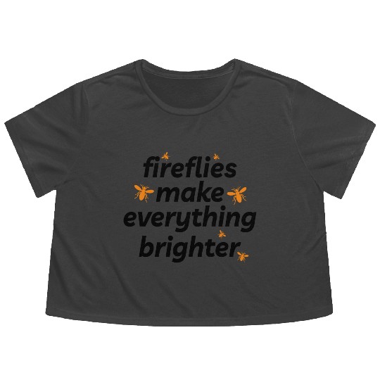 Fireflies Firefly Lightning Bug Insect Collector Flowy Cropped Tees