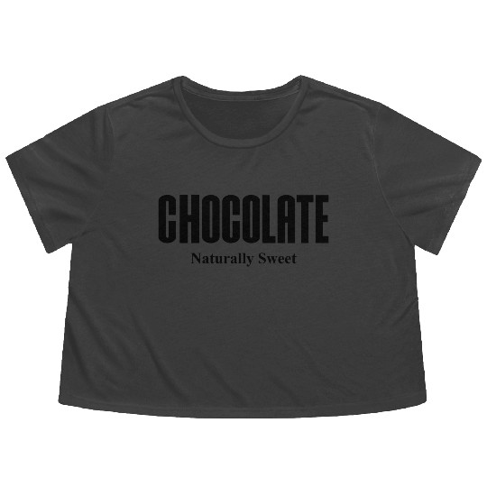 Chocolate Natural Sweet Flowy Cropped Tees