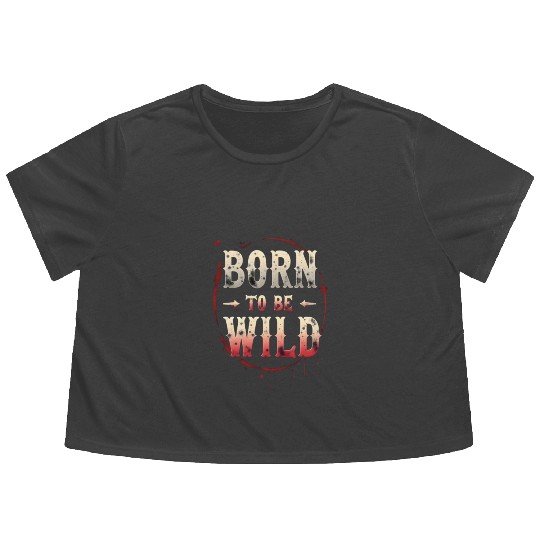 Born to Be Wild: Edgy Grunge Flowy Cropped Tees