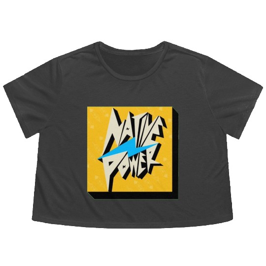 Indigenous People Logos Flowy Cropped Tees