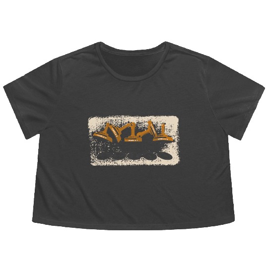 VOWELS aeiou School English Teacher Flowy Cropped Tees