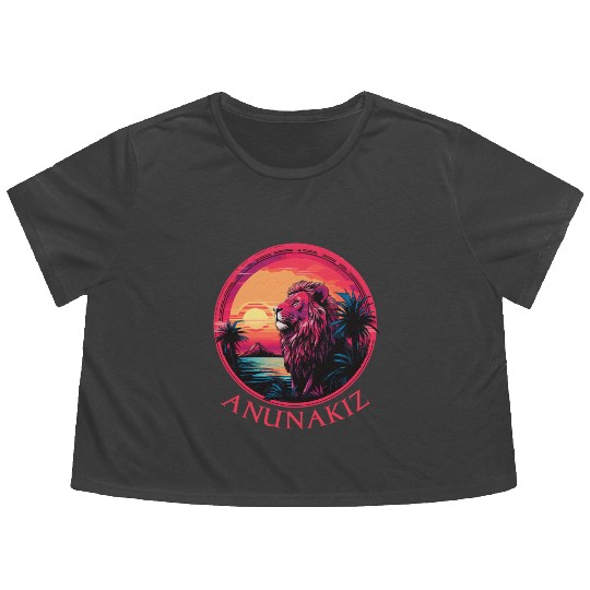 Anunakiz Lion of Ishtar’s Horizon Flowy Cropped Tees