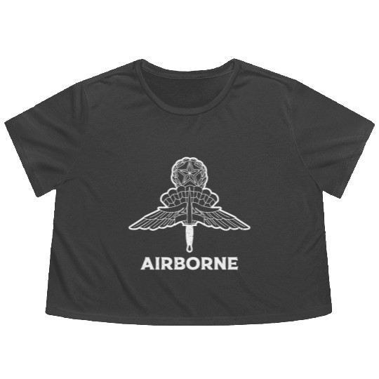 US Army Airborne: Leap into Valor. Flowy Cropped Tees