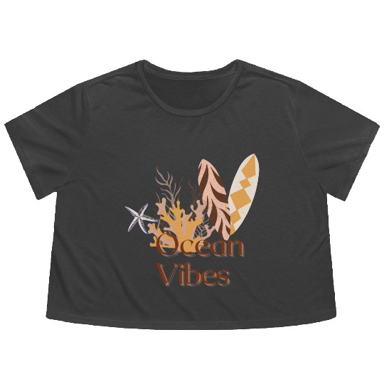 OCEAN VIBES Flowy Cropped Tees