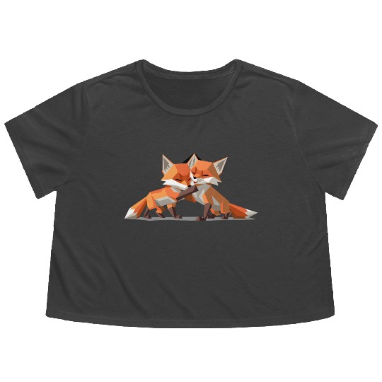 Fox Cubs Flowy Cropped Tees