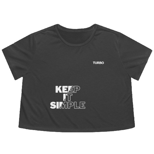 TURBO "KEEP IT SIMPLE" Merch Flowy Cropped Tees