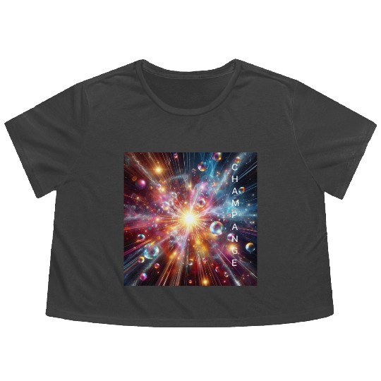 Champagne Supernova Flowy Cropped Tees