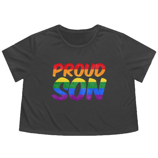 Just be yourself! (Proud Son) Flowy Cropped Tees