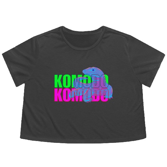 Majestic Komodo Dragon Flowy Cropped Tees