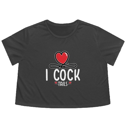 Funny I Love Cocktails 6 Flowy Cropped Tees