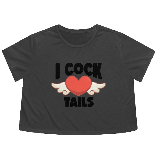 Funny I Love Cocktails 7 Flowy Cropped Tees