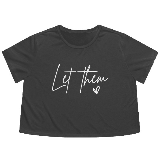 Let Them Heart Kindness Matters Flowy Cropped Tees