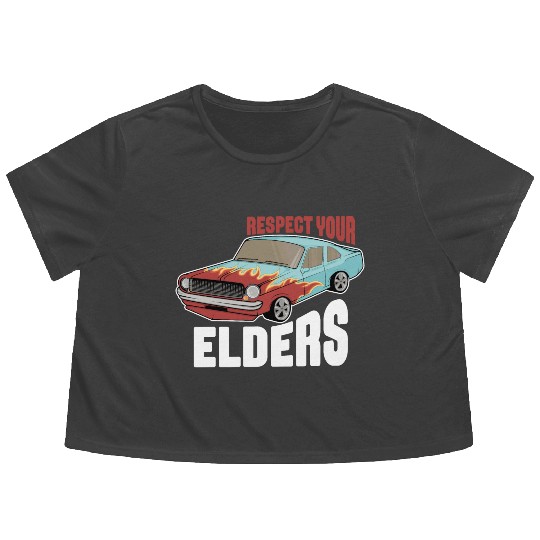 Funny Car Guy 2 Flowy Cropped Tees