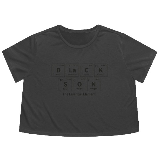 Black Son: The Essential Element - Periodic Table Flowy Cropped Tees
