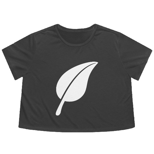 White Beautiful Leaf Eco Spring Summer Cool Nature Flowy Cropped Tees