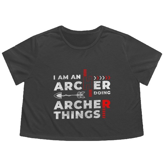 Archery Sports Bow Accuracy Quiver Flowy Cropped Tees