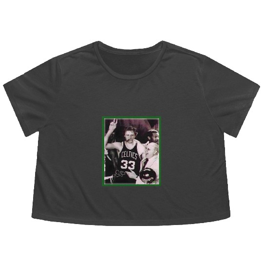 Larry Bird Flowy Cropped Tees
