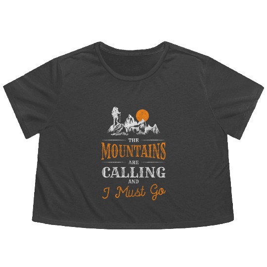 Mountaineering Climbing Alps Carabiner Flowy Cropped Tees