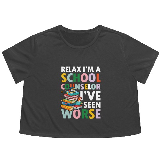 I'm a School Counselor for a School Counselor Flowy Cropped Tees