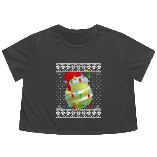 Croquet Ball Christmas Flowy Cropped Tees
