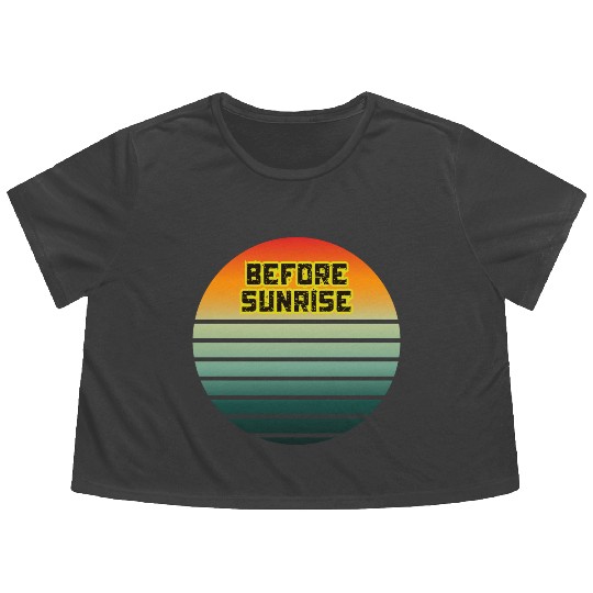Before Sunrise Scenic Art Design Flowy Cropped Tees