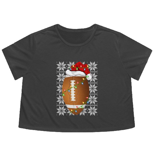 Rugby Santa Flowy Cropped Tees