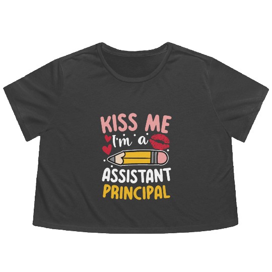 I'm An Assistant Principal for a School Counselor Flowy Cropped Tees