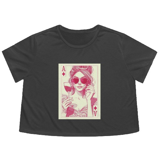 joker girl Flowy Cropped Tees