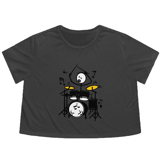 Stickmen drummer Flowy Cropped Tees