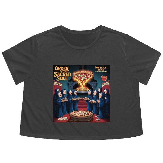 Cult of the Sacred Slice: Pizza Devotees Assemble Flowy Cropped Tees