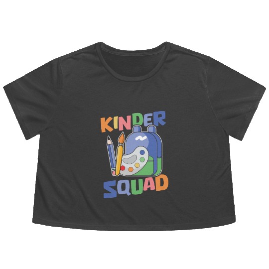Elementary Teacher Squad Flowy Cropped Tees