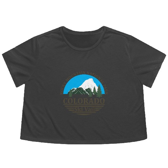 Vail Colorado ski resort Flowy Cropped Tees