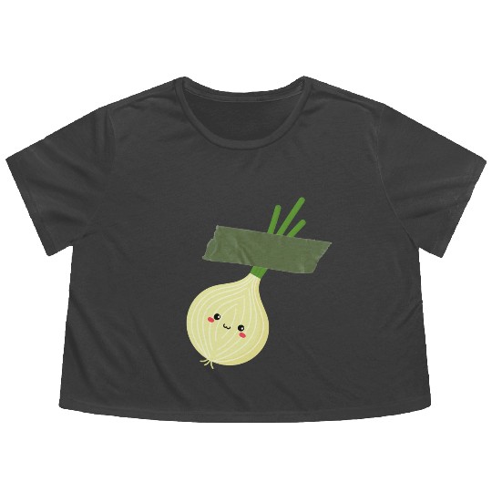 Funny Onion Flowy Cropped Tees