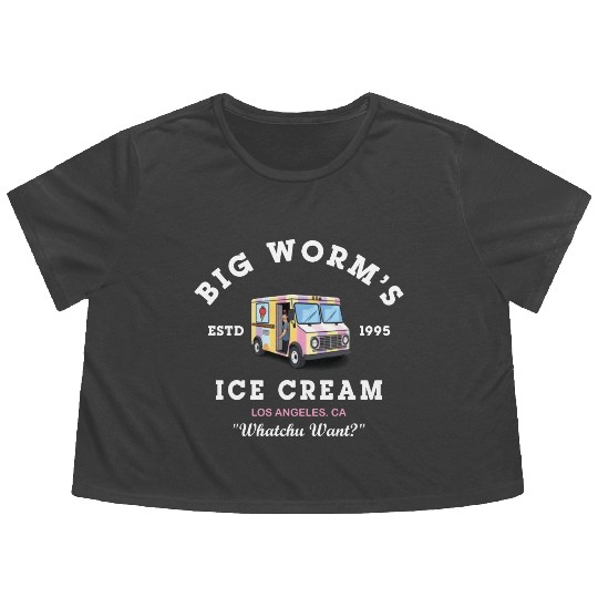 Big Worm s Ice Cream Whatchu Want Flowy Cropped Tees